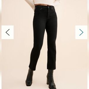 Madewell Midrise Kickout Jeans Black Wash Size 29